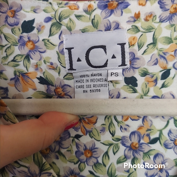 SOLD Vtg 90s floral romper mini dress skort - Picture 7 of 12